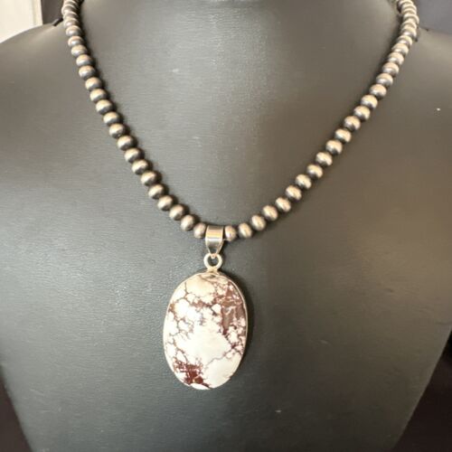 Navajo Wild Horse Necklace Pendant | Sterling Silver | Authentic Native American Handmade | 15723