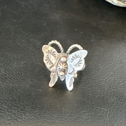 Navajo Sterling Silver Butterfly Ring | Sz 8 | Authentic Native American Handmade | 16974