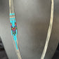 Multi-Color Liquid Silver Heishi Necklace | 5-Strand Sterling Tubes | 25" | 15137