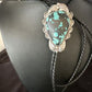 Men's Blue Spiderweb Turquoise Bolo Tie | Navajo Sterling Silver | Authentic Native American Handmade | 15008