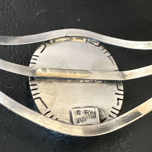 Women's White Buffalo Turquoise Cuff Bracelet | Navajo Sterling Silver | Authentic Native American Handmade | 16249
