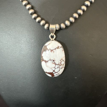 Navajo Wild Horse Necklace Pendant | Sterling Silver | Authentic Native American Handmade | 15719