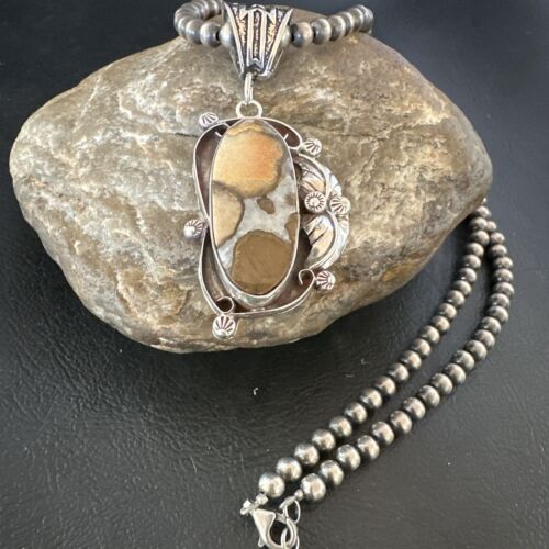 Navajo Wild Horse Necklace Pendant | Sterling Silver | Authentic Native American Handmade | 16941