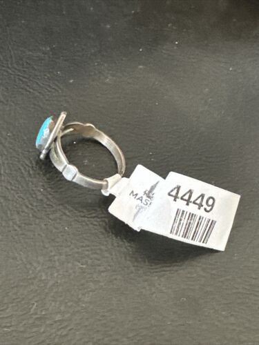 Native American Navajo Blue Turquoise Ring | Sterling Silver | Sz 5.5 | 4449