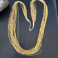 Navajo Gold Filled Heishi Tubes | 30 Strand Liquid Sterling Silver Necklace 29" | 17394
