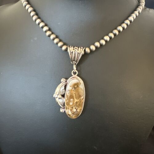 Navajo Wild Horse Necklace Pendant | Sterling Silver | Authentic Native American Handmade | 16984