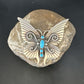 Navajo Butterfly Blue Turquoise Pin Pendant | Sterling Silver | Authentic Native American Handmade | 15232