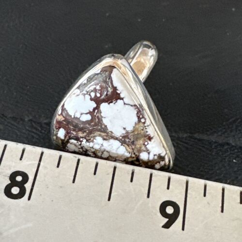 Men's & Women's Wild Horse Turquoise Ring | Navajo Sterling Silver | Sz 8 | 17352