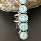 Navajo Blue Larimar Multi-Stone Ring | Authentic Native American Sterling Silver | Multi-Stone | Sz 6.5 | 15980