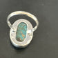 Adjustable Navajo Blue Mojave Turquoise Ring | Sterling Silver | Sz 8 | 15713