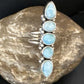 Navajo Blue Larimar Multi-Stone Ring | Authentic Native American Sterling Silver | Multi-Stone | Sz 5.5 | 15977