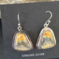 Navajo Bumblebee Jasper Earrings | Sterling Silver | Authentic Native American Handmade | 15830