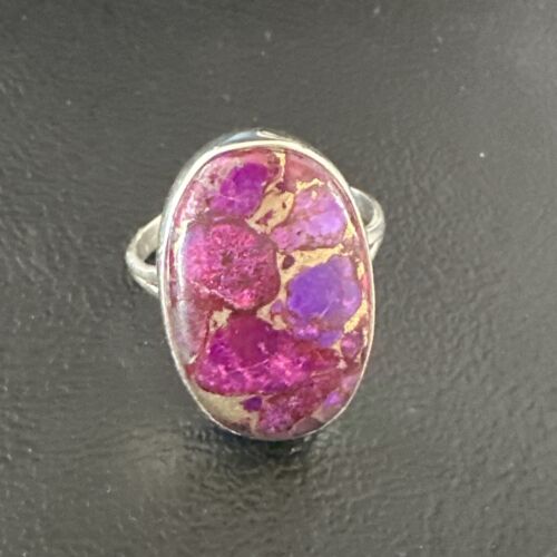 Southwestern Navajo Purple Mojave Turquoise Ring | Sterling Silver | Sz 10 | 15777