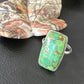 Navajo Green Mojave Turquoise Ring | Sterling Silver | Sz 8 | Authentic Native American Handmade | 16054