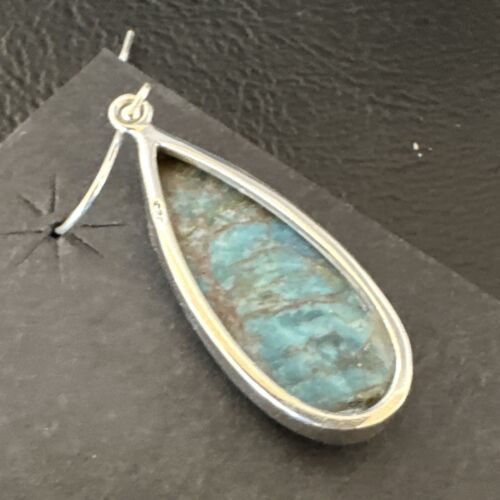 Blue Denim Lapis Dangle Earrings | Sterling Silver | 1" | 15799