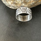 Navajo Stamped Sterling Silver Thumb Ring | Sz 14 | Authentic Native American Handmade | 15128