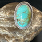 Blue #8 Turquoise Navajo Ring | Sterling Silver | Sz 12 | Authentic Native American Handmade | 15504