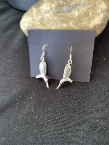 Southwestern Sterling Silver Hummingbird Earrings | 1" | 01517