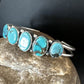 Navajo Blue Arizona Turquoise Cuff Bracelet | Sterling Silver | 5 Stone | Authentic Native American Handmade | 16277