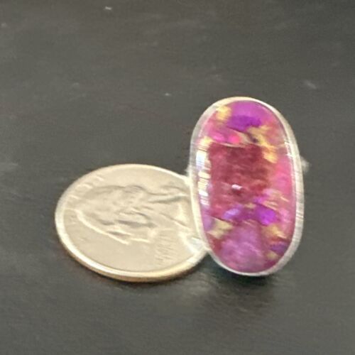 Southwestern Navajo Purple Mojave Turquoise Ring | Sterling Silver | Sz 7 | 15780