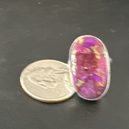 Southwestern Navajo Purple Mojave Turquoise Ring | Sterling Silver | Sz 7 | 15780
