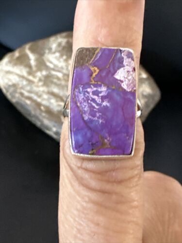 Southwestern Navajo Purple Mojave Turquoise Ring | Sterling Silver | Sz 6 | 15611 - Masha USA