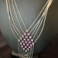 Navajo Crisscross Purple Sugilite Heishi Liquid Sterling Silver 5-Strand Necklace | 22" | 15879