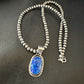 Men's Women's Blue Fire Opal Pendant | Navajo Sterling Silver | Authentic Native American Handmade | 16483