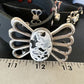 Men's White Buffalo Turquoise Concho Belt | Sterling Silver Navajo Tufa | Authentic Native American Handmade | 16683