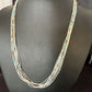 Navajo Blue Turquoise Heishi Necklace | 10 Strand Liquid Sterling Silver | 20" | 15887