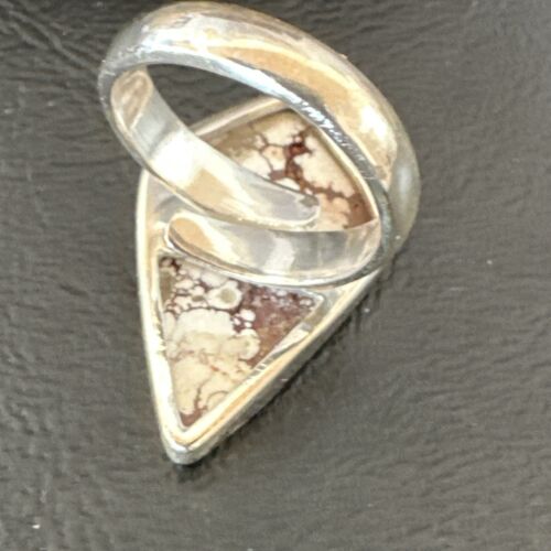 Men's and Women's Wild Horse Turquoise Navajo Ring | Sterling Silver | Sz 7 | Authentic Native American Handmade | 17261