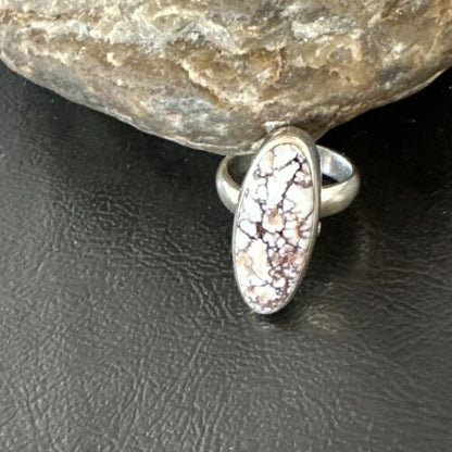 Men's and Women's Wild Horse Turquoise Ring | Navajo Sterling Silver | Sz 7 | 17358