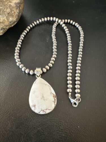 Navajo Wild Horse Necklace Pendant | Sterling Silver | Authentic Native American Handmade | 15732
