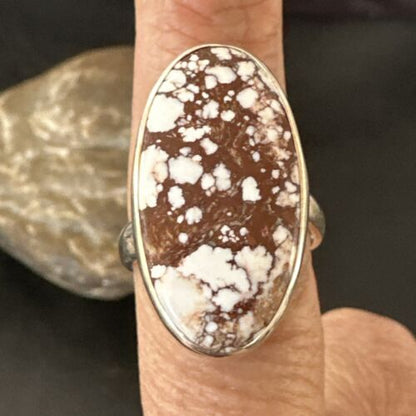 Men's & Women's Wild Horse Turquoise Navajo Ring | Sterling Silver | Sz 8.5 | 17361