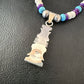 Navajo Opal Inlay Pendant with Turquoise and Sugilite | Sterling Silver Necklace | Authentic Native American Handmade | 16850