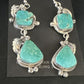 Navajo Blue Kingman Turquoise Dangle Earrings | Sterling Silver | Authentic Native American Handmade | 15185