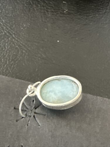 Navajo Blue Larimar Dangle Earrings | Sterling Silver | Authentic Native American Handmade | 17295