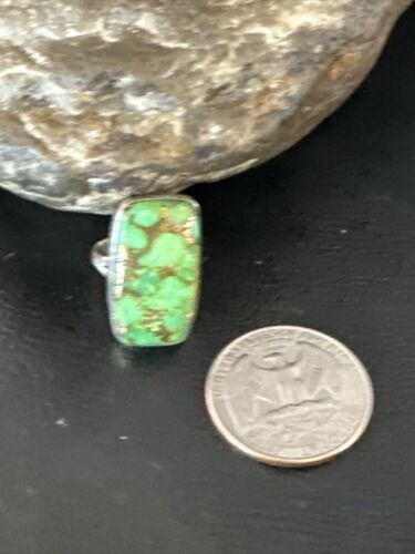 Navajo Green Mojave Turquoise Ring | Sterling Silver | Sz 6 | Authentic Native American Handmade | 15600