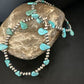 Navajo Pearls Sterling Silver Blue Turquoise Teardrop Bracelet | 2-Strand | 8" | 15246