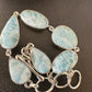 Navajo Blue Larimar Link Bracelet | Sterling Silver | 8" | Authentic Native American Handmade | 16081