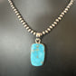 Blue Kingman Turquoise Pendant | Navajo Pearls | Sterling Silver Necklace 20" | 16696