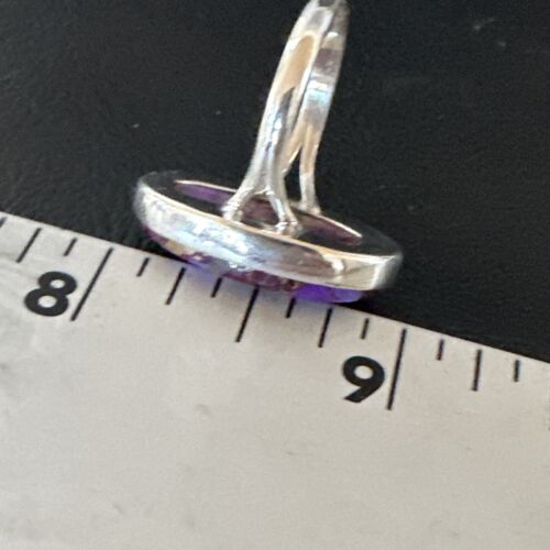 Southwestern Navajo Purple Mojave Turquoise Ring | Sterling Silver | Sz 8 | 16052 - Masha USA