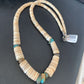 Authentic Navajo Sterling Silver & Turquoise Necklace | Native American Old Pawn Shell | 20" | 10683