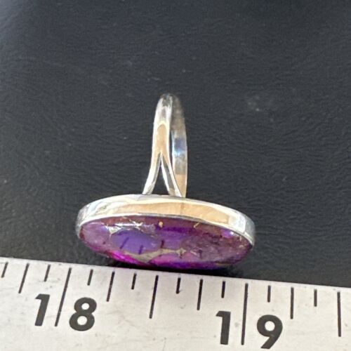 Southwestern Navajo Purple Mojave Turquoise Ring | Sterling Silver | Sz 10 | 15776
