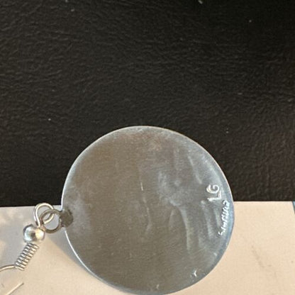 Hopi BearPaw Dangle Earrings | Sterling Silver | Authentic Native American Handmade | 16841