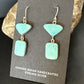 Navajo Blue Kingman Turquoise Dangle Earrings | Sterling Silver | Authentic Native American Handmade | 15121