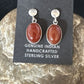 Navajo Burgundy Carnelian Dangle Earrings | Sterling Silver | Authentic Native American Handmade | 14924