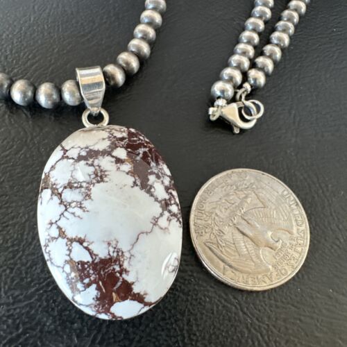 Navajo Wild Horse Necklace Pendant | Sterling Silver | Authentic Native American Handmade | 15723