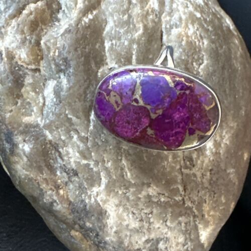 Southwestern Navajo Purple Mojave Turquoise Ring | Sterling Silver | Sz 10 | 15777