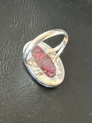 Southwestern Navajo Purple Mojave Turquoise Ring | Sterling Silver | Sz 8 | 15605